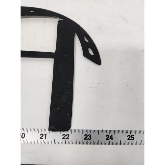 VINTAGE Black Metal Hollywood Wall Sign Mid Century Modern Hanging Decor 22"x9" - Picture 6 of 7